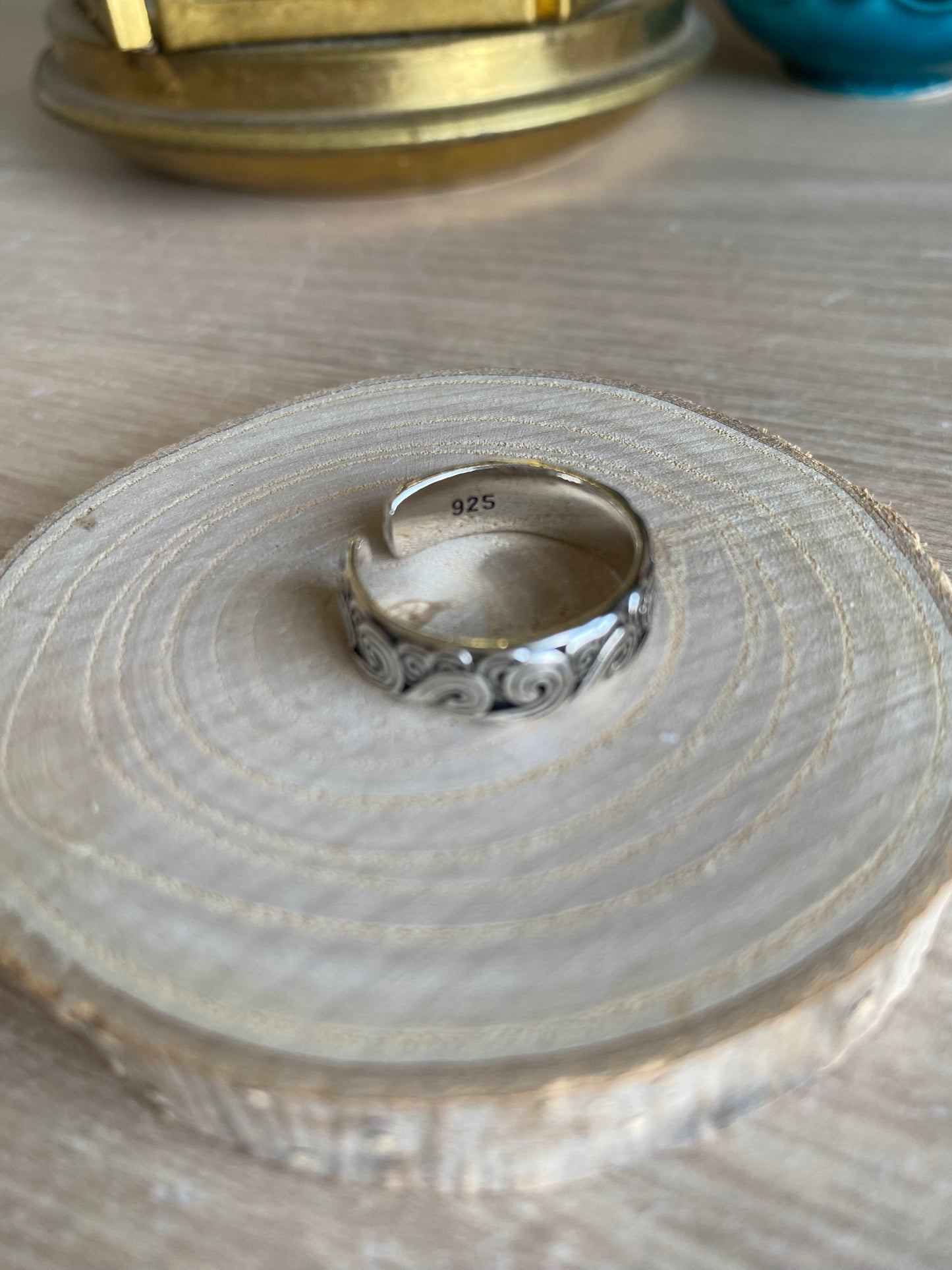 925 Silver Cloud Wave Ring