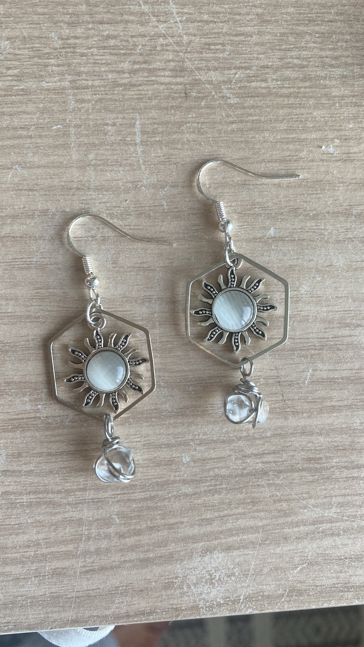 Clear Quartz Hexagon Sun