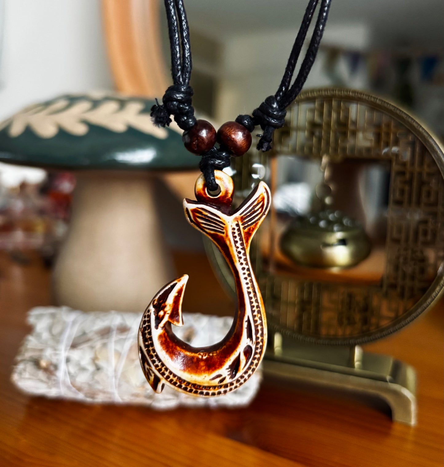 Wooden Hooked Necklace