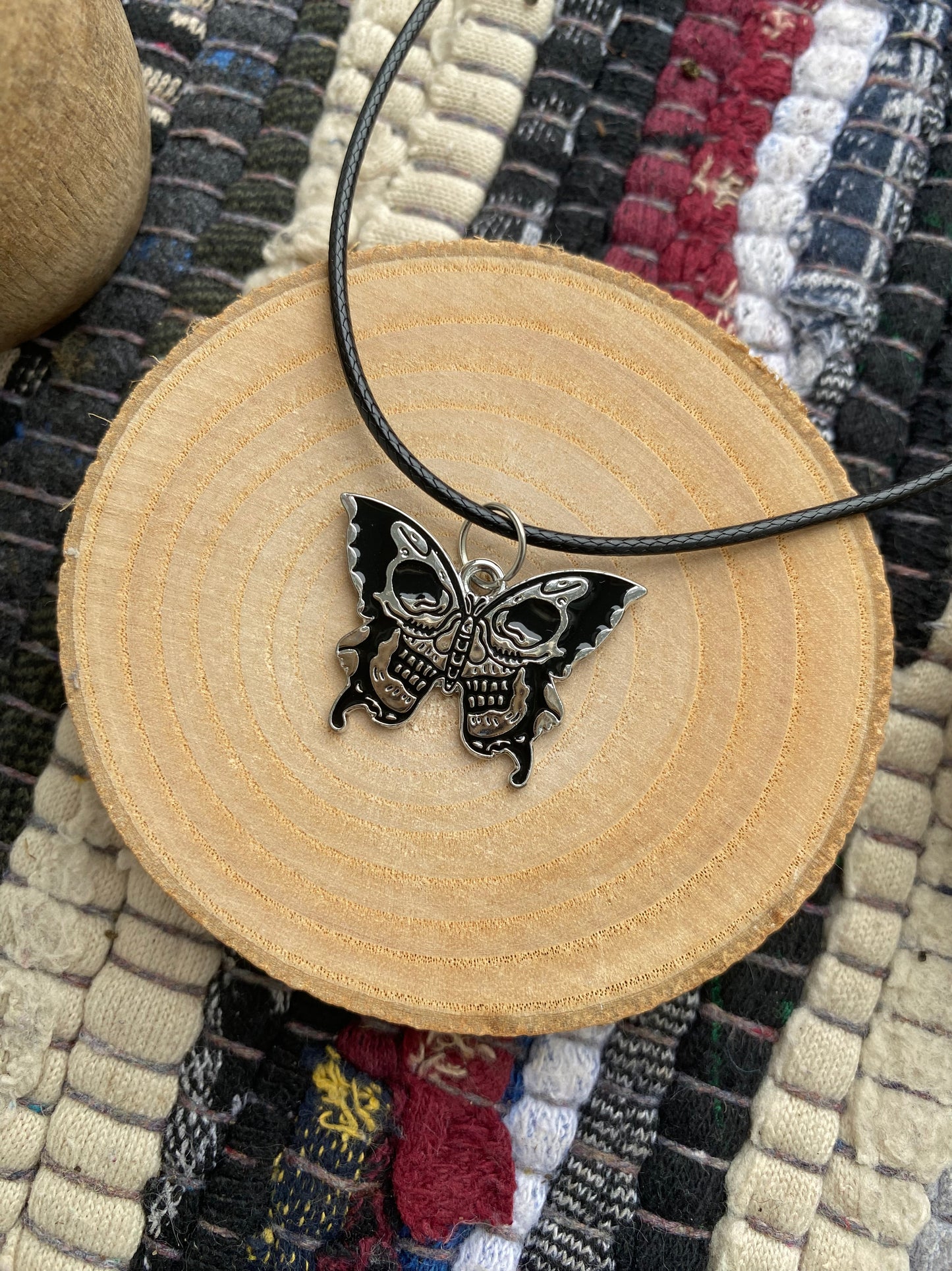 Butterfly Skull Necklace