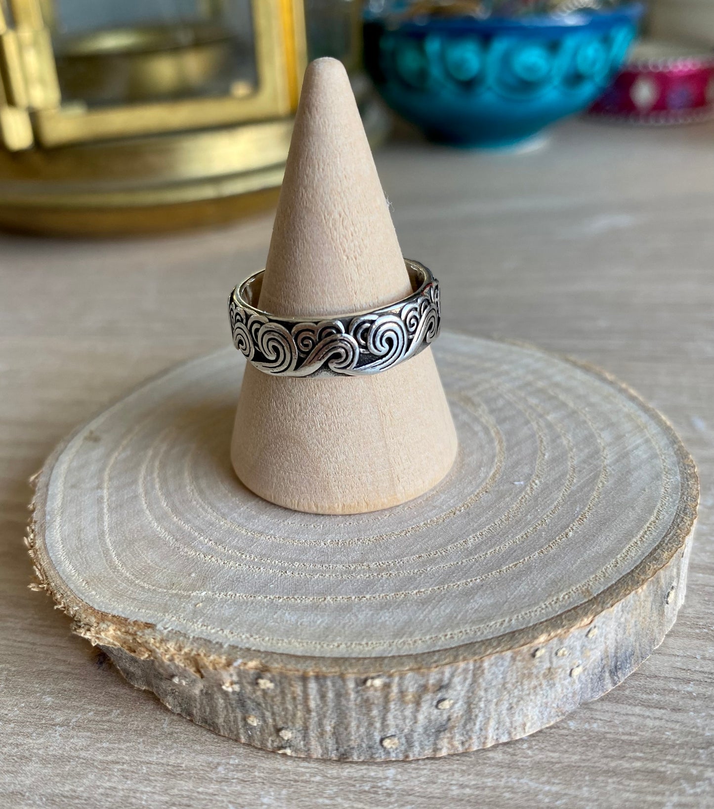 925 Silver Cloud Wave Ring