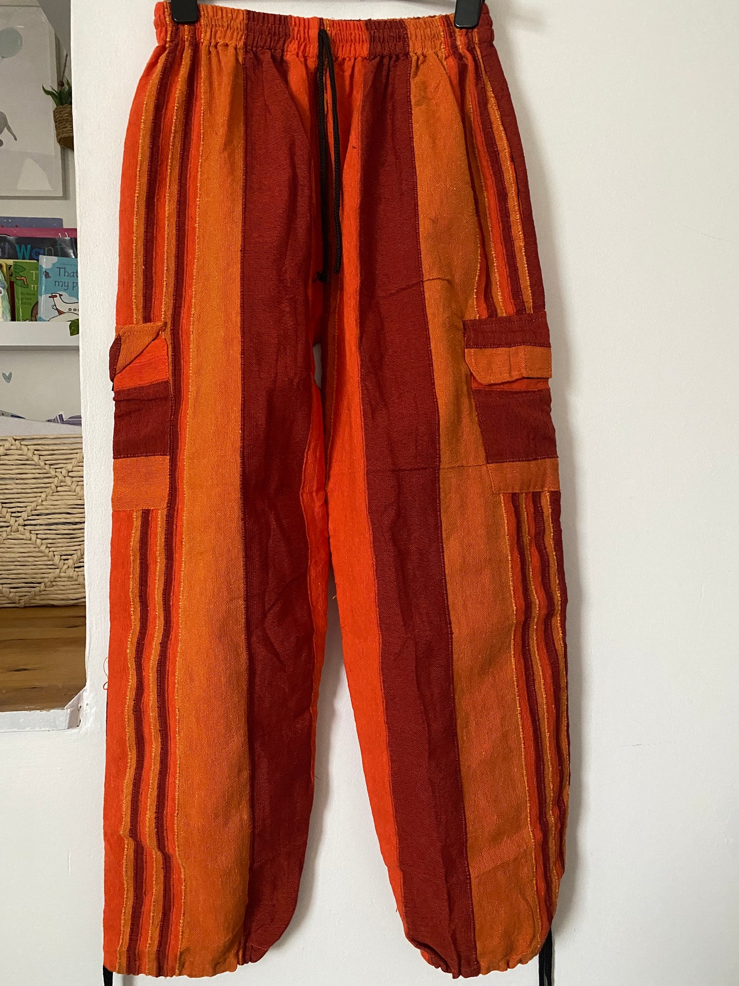 Cotton Striped Trousers
