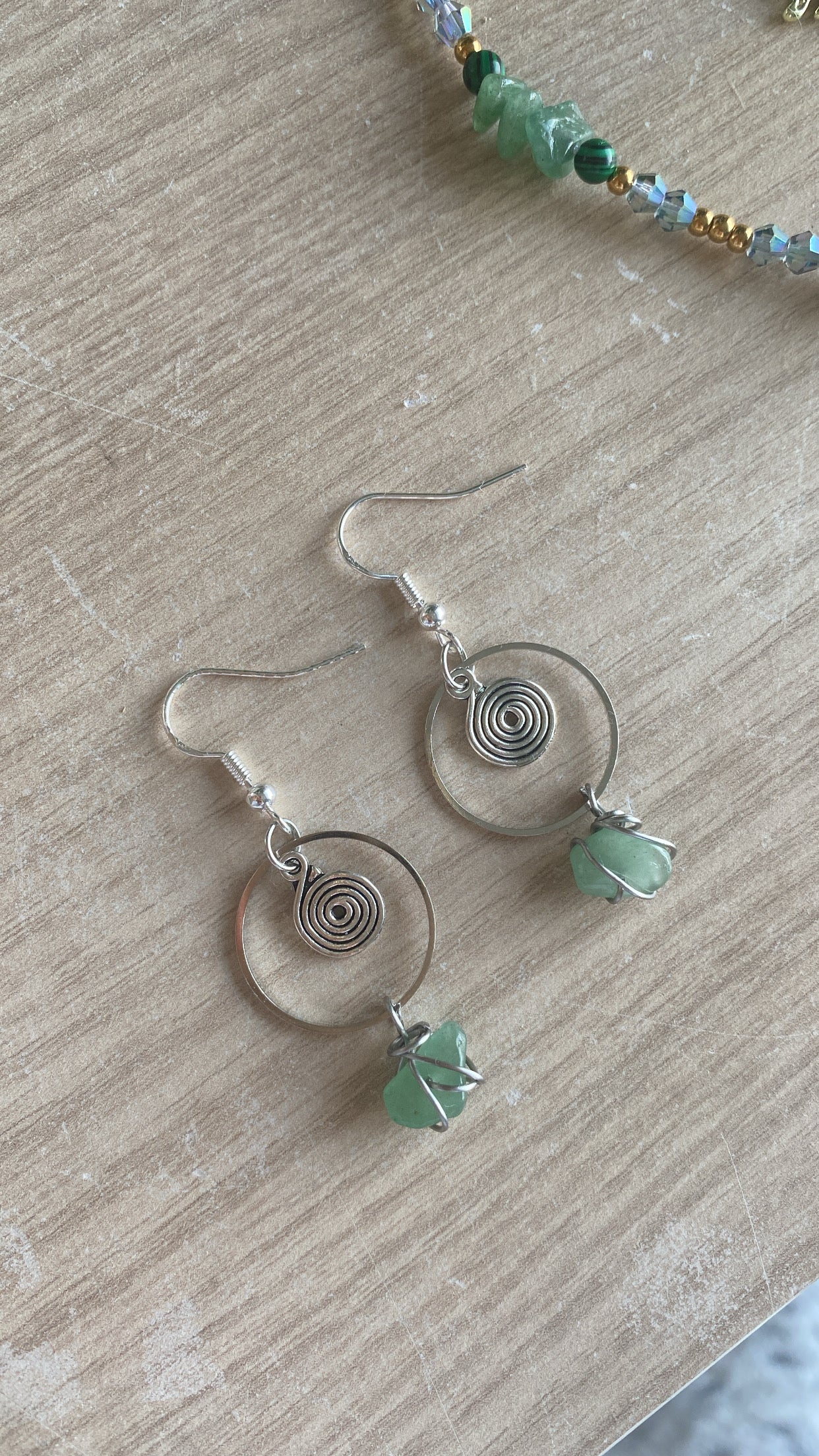Green Aventurine Spiral