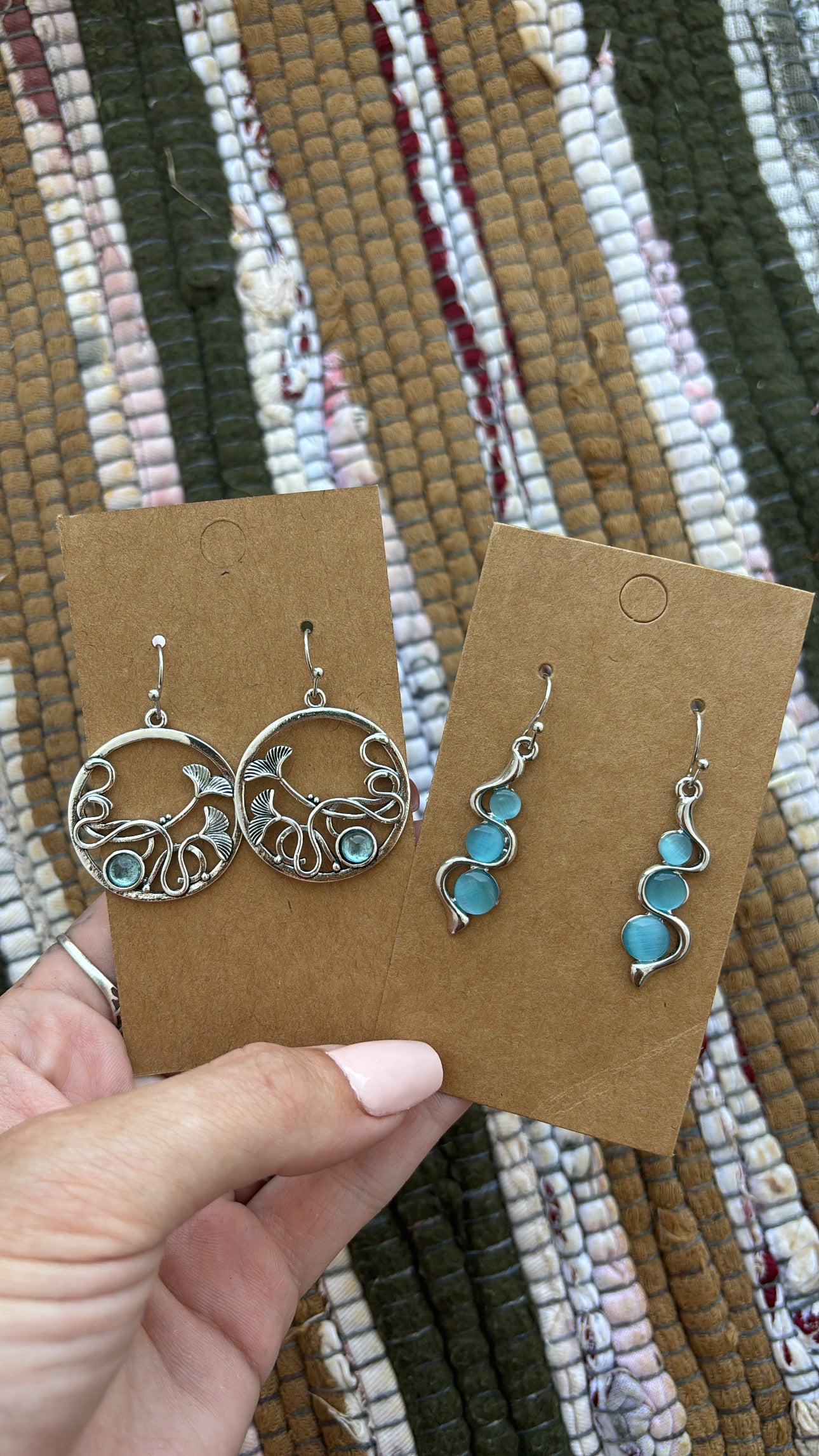 Blue Spiral Bead