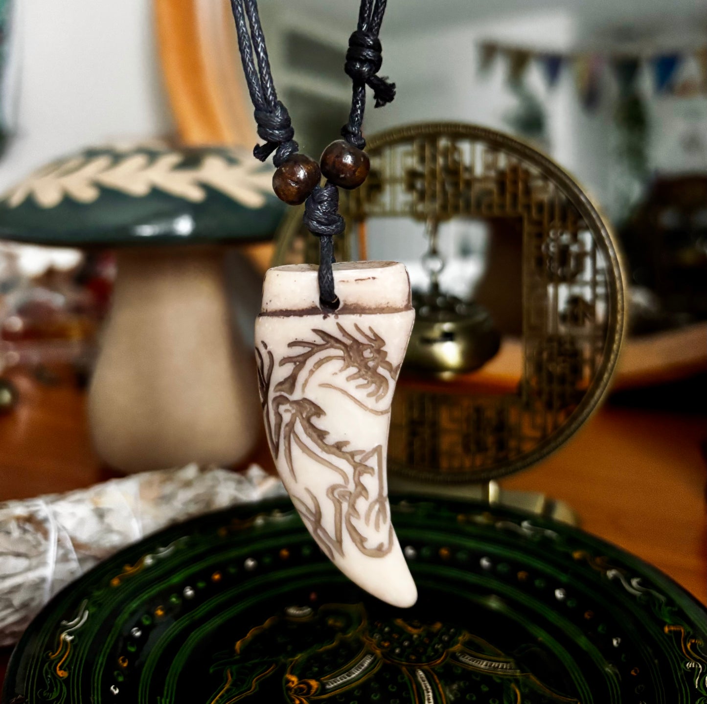 Dragon Design Tooth Necklace
