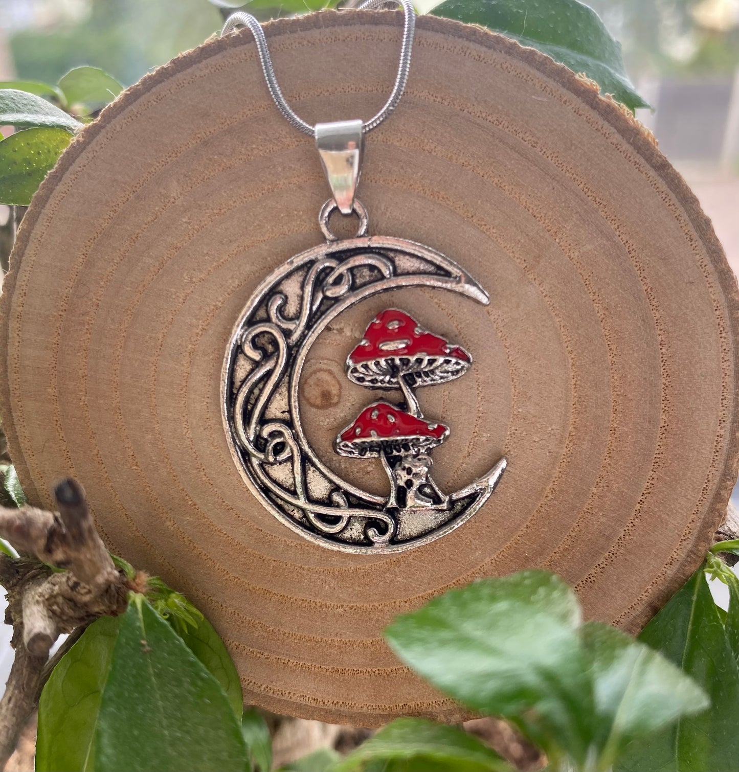 Mushroom Moon Necklace