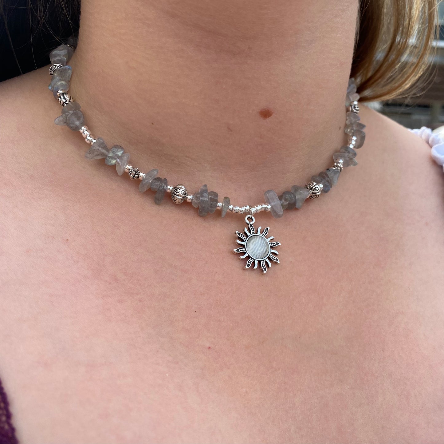 Labradorite Silver Sun
