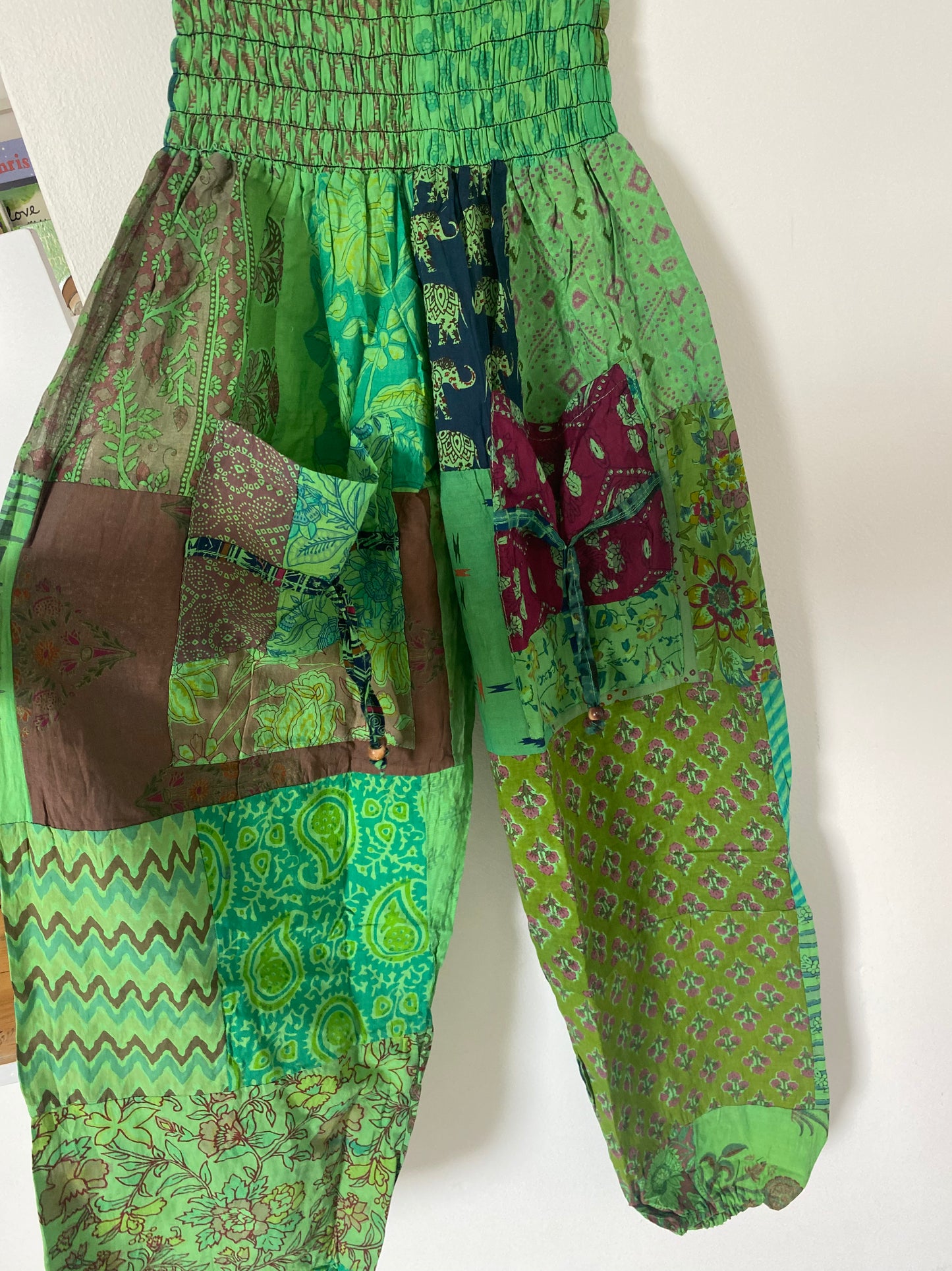 Green Patchwork Harem