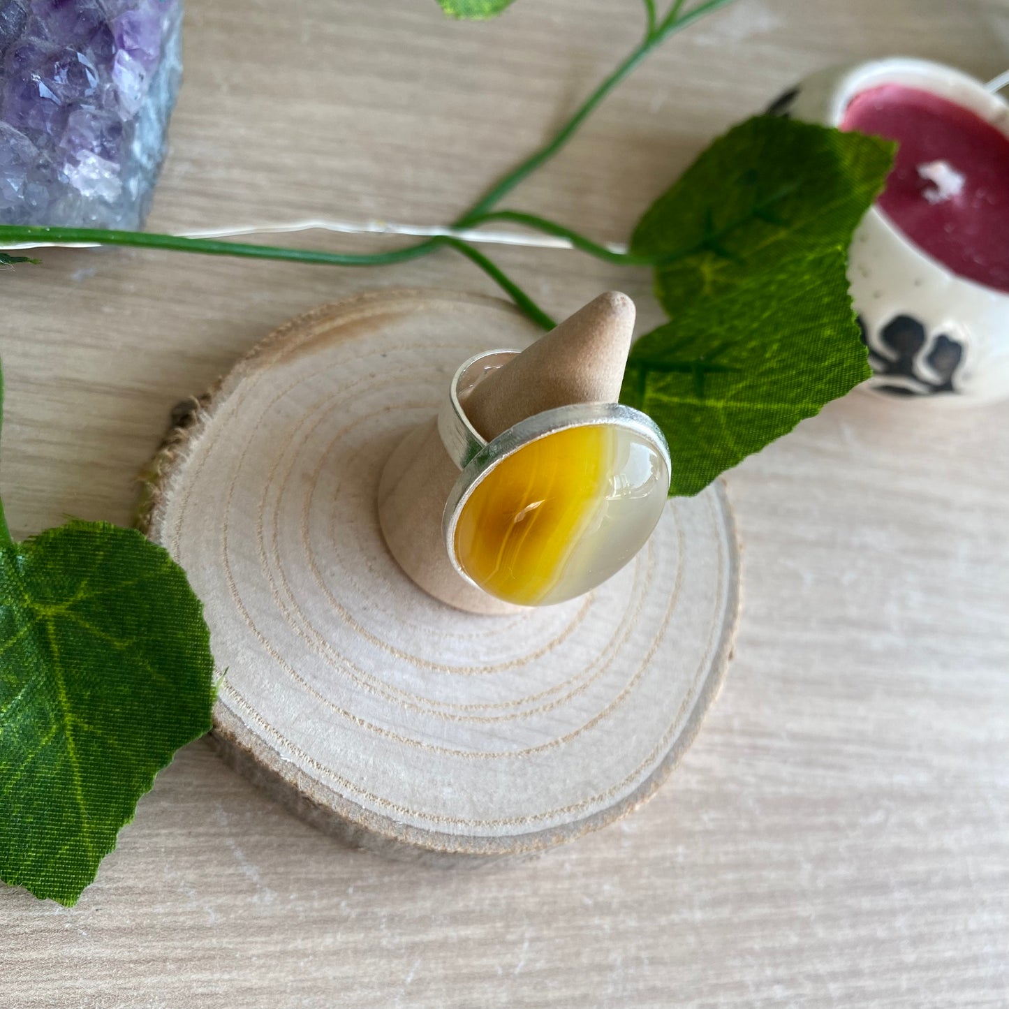 Yellow Fluorite Ring