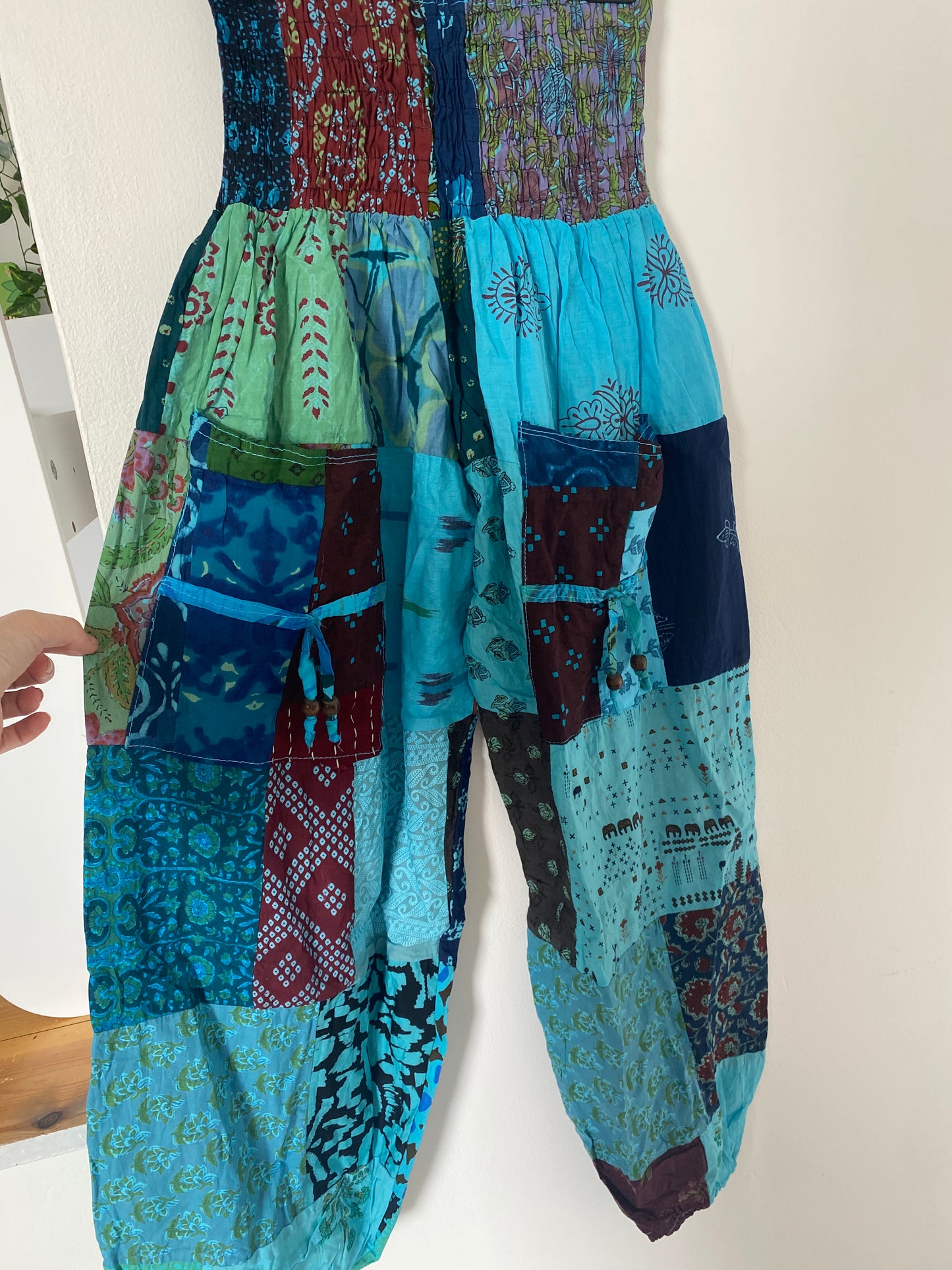 Blue Patchwork Harems