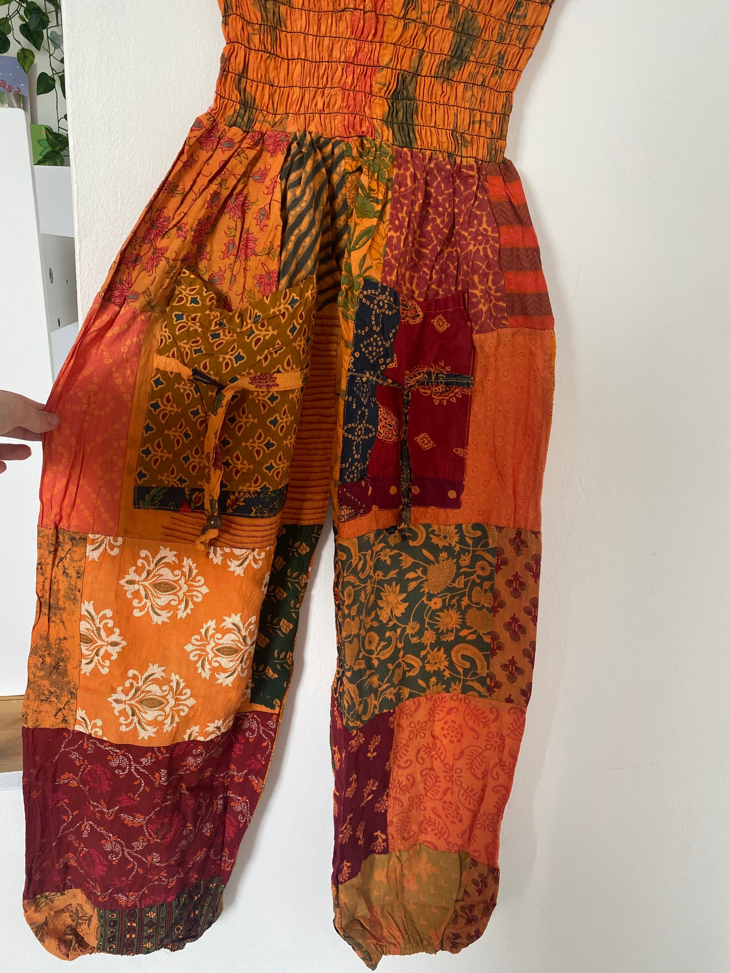 Orange Patchwork Harem
