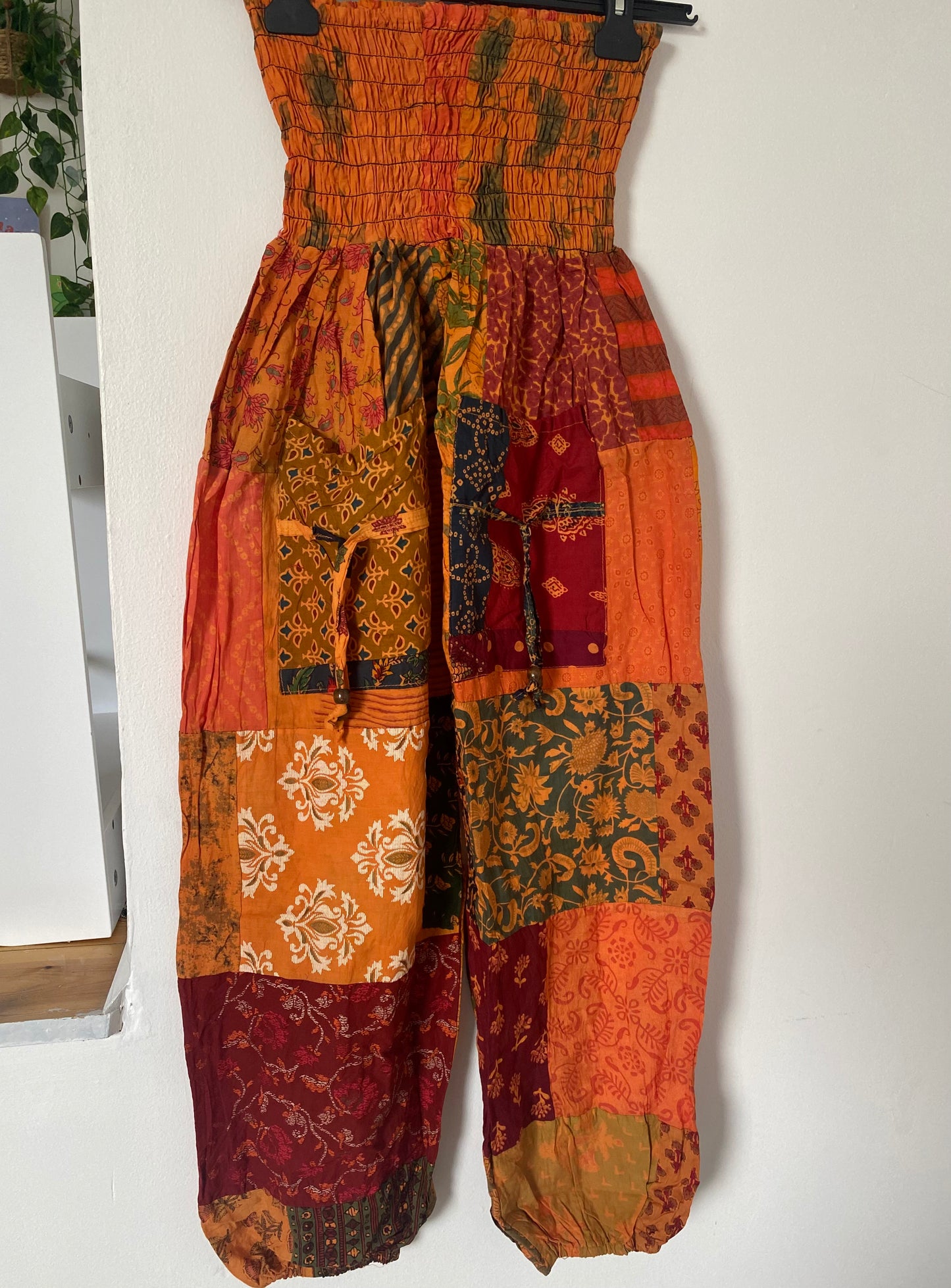 Orange Patchwork Harem