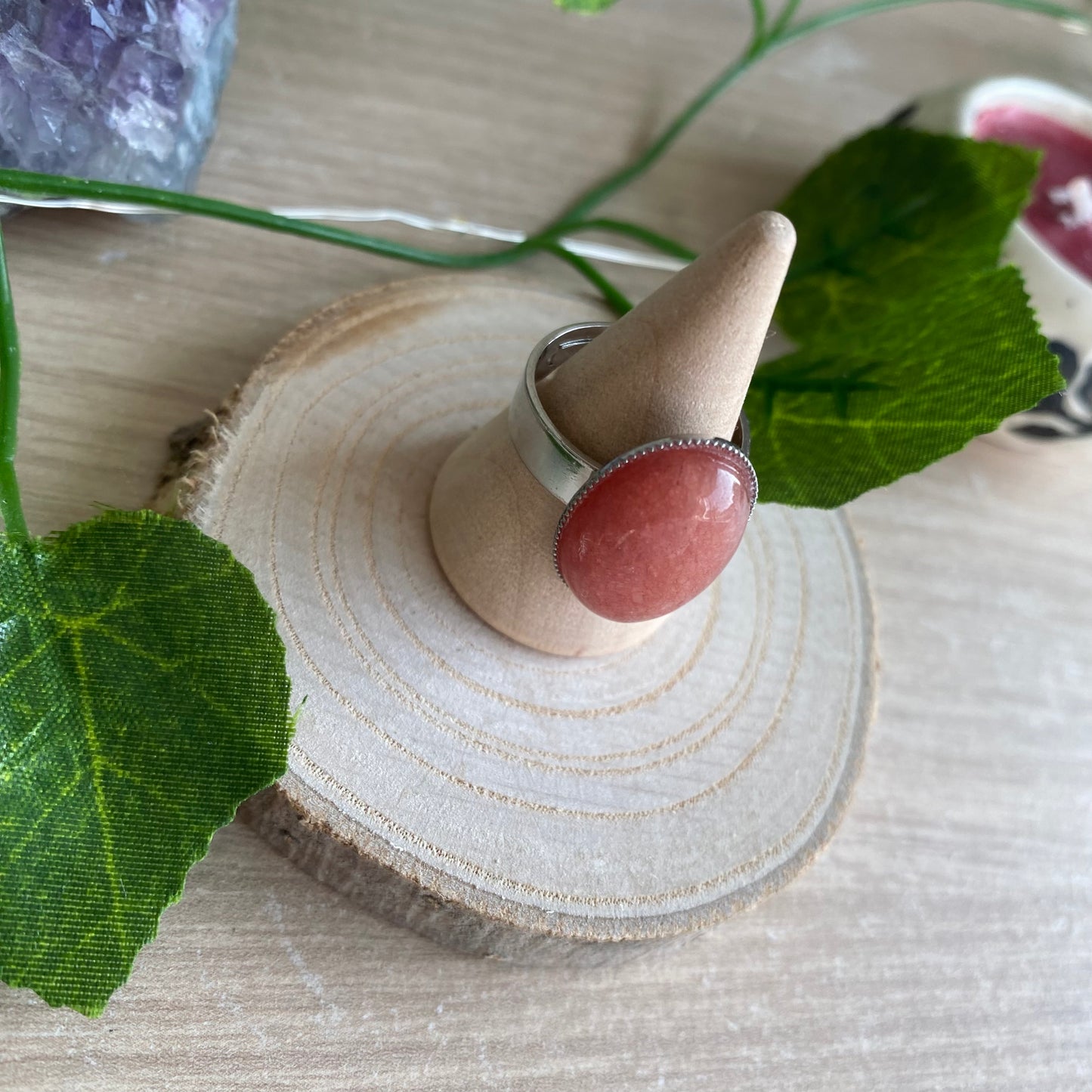 Peach Morganite Ring