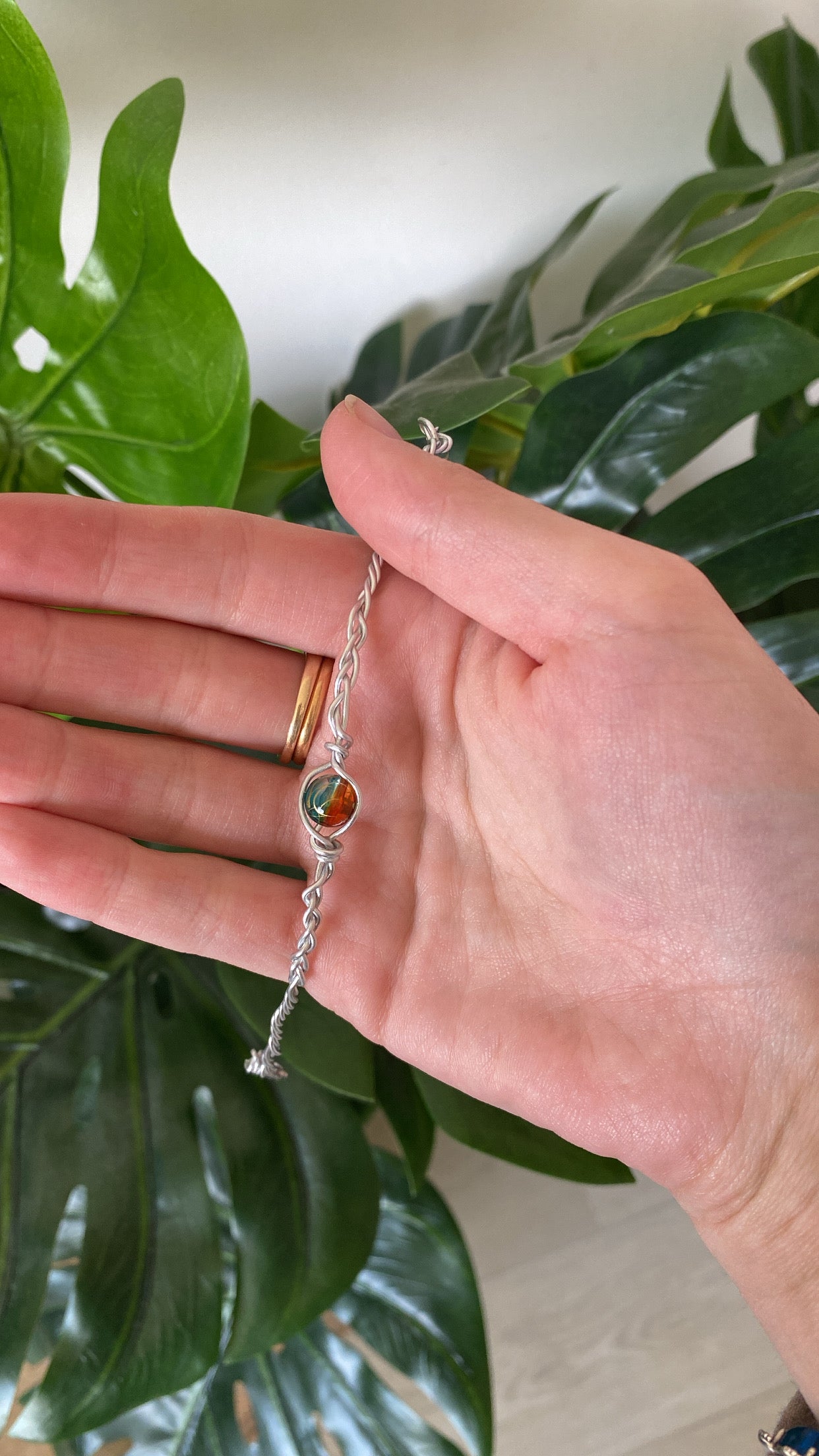 Bead Wire Wrapped Bracelet