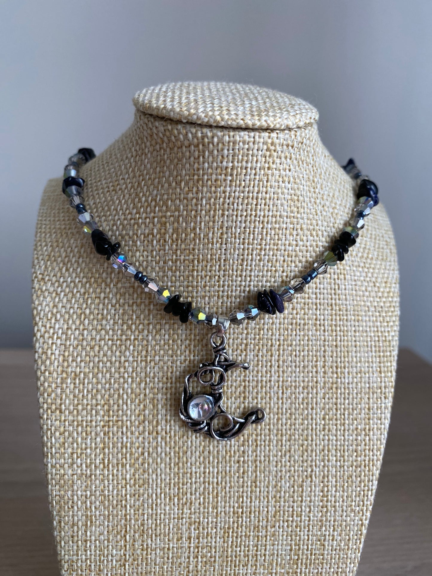 Silver Moon Choker Necklace