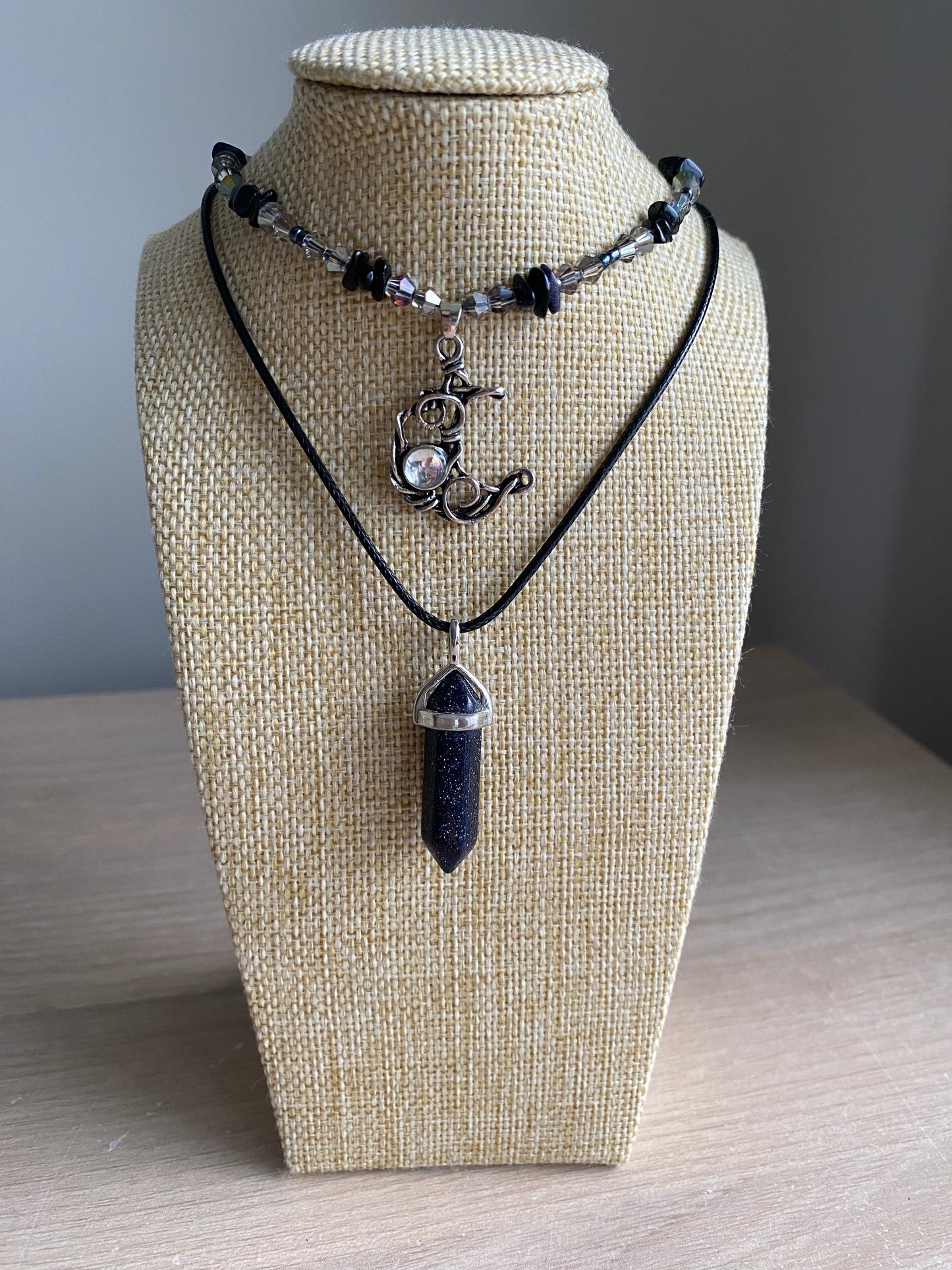 Silver Moon Choker Necklace