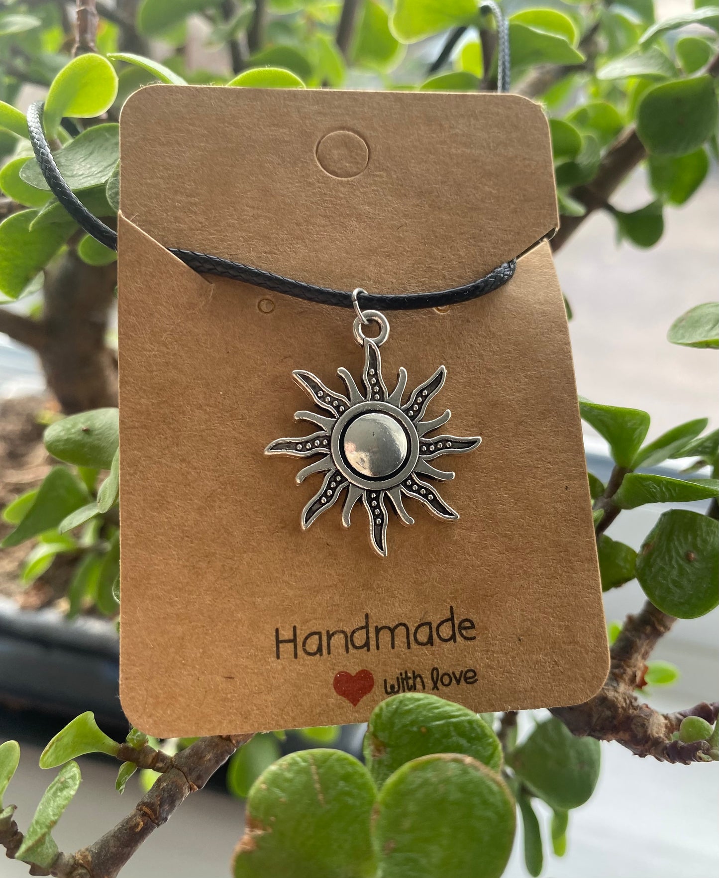 Silver Sun Black Cord