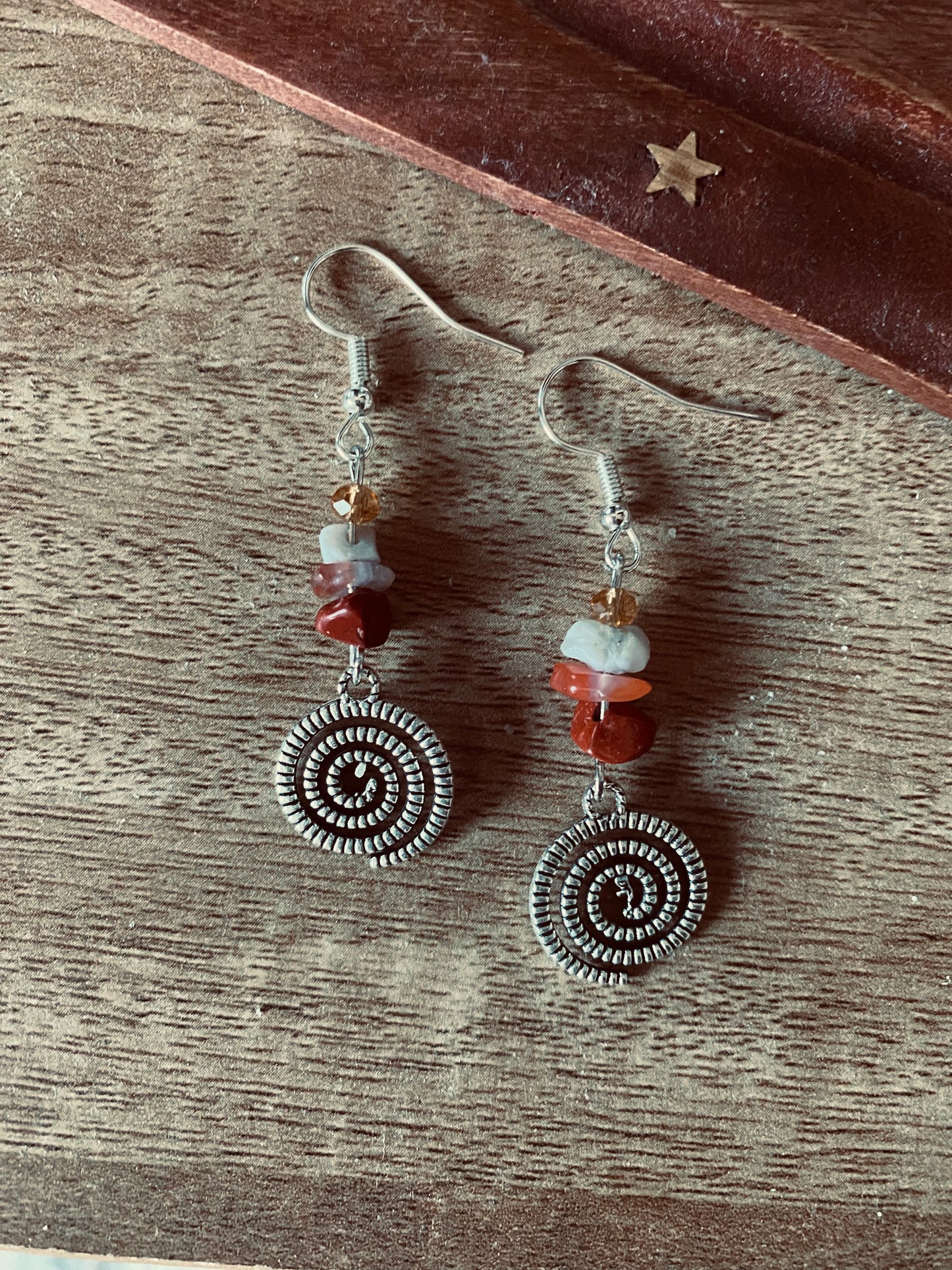 Crystal Spiral Earrings