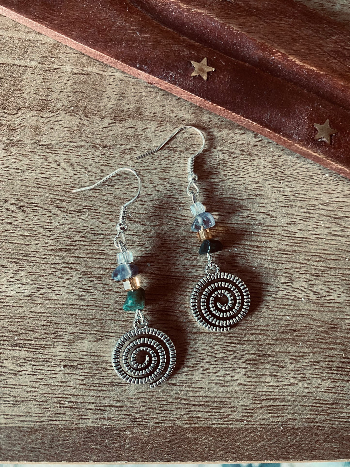Crystal Spiral Earrings