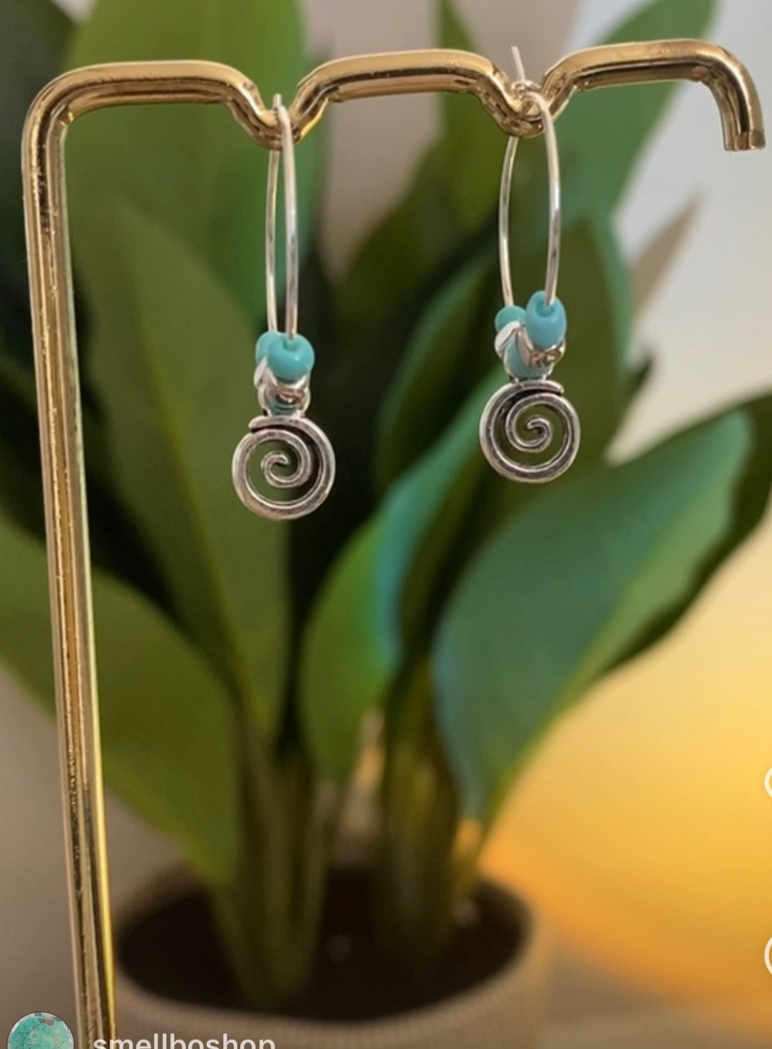Mini Spiral Blue Hoops