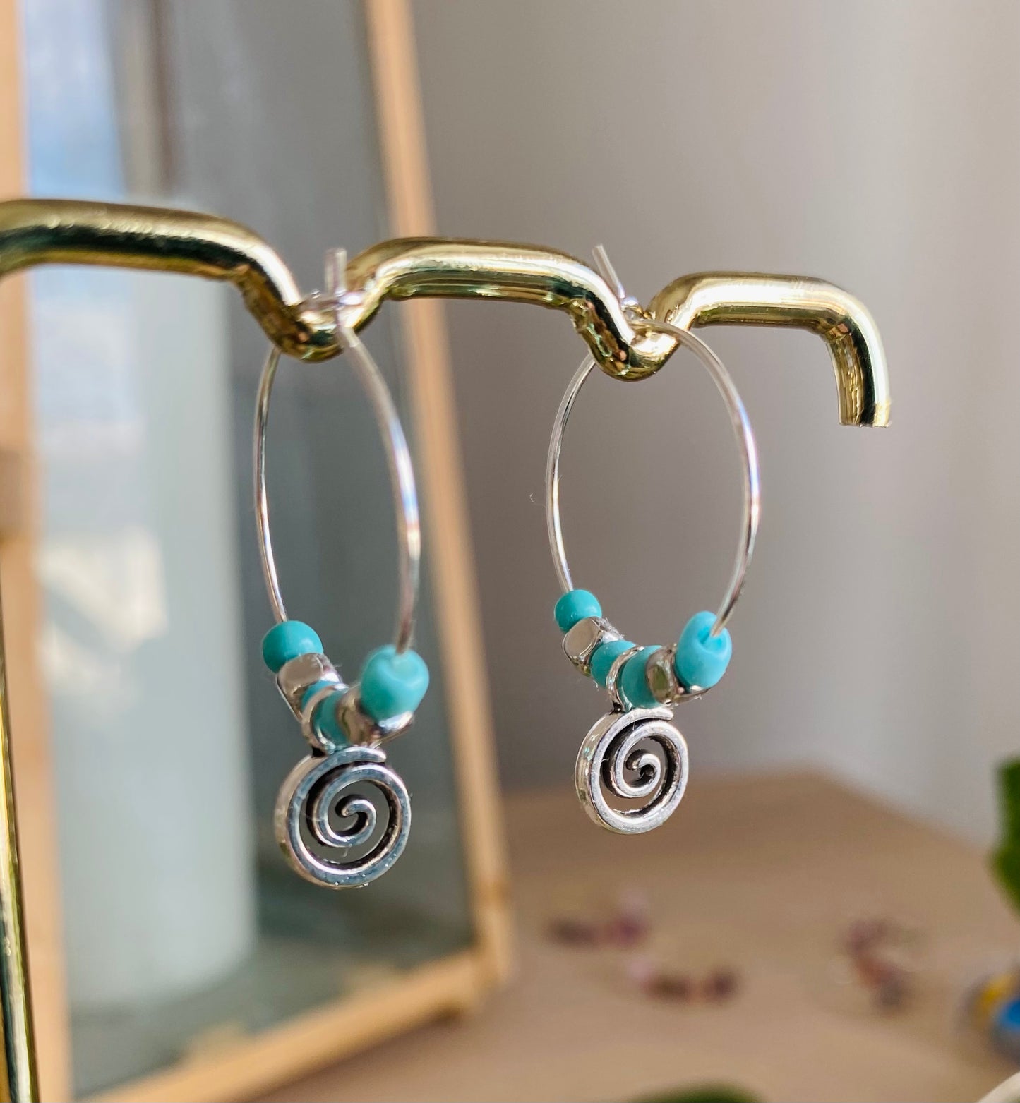 Mini Spiral Blue Hoops