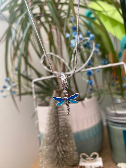 925 Sterling Silver Dragonfly Pendant