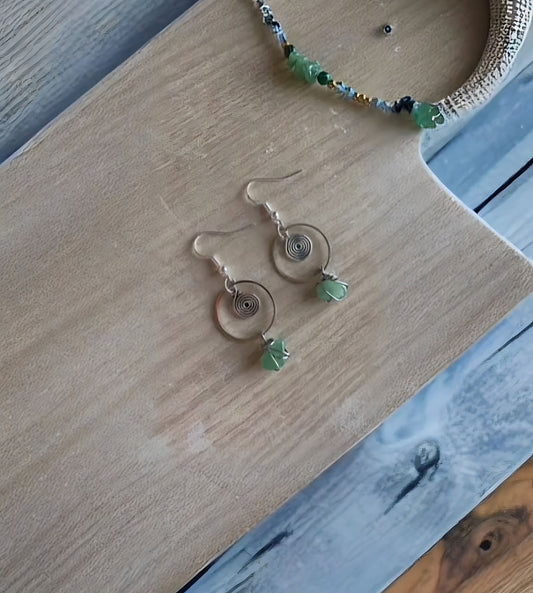 Green Aventurine Spiral