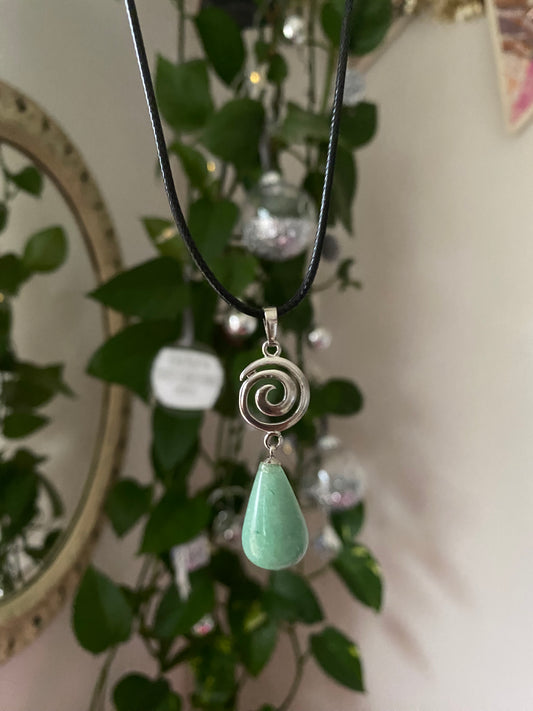 Green Aventurine Spiral