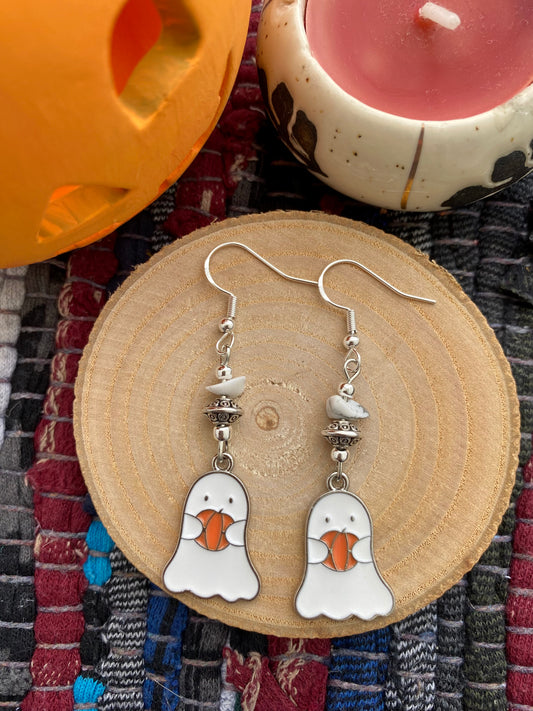 Howlite Pumpkin Ghost