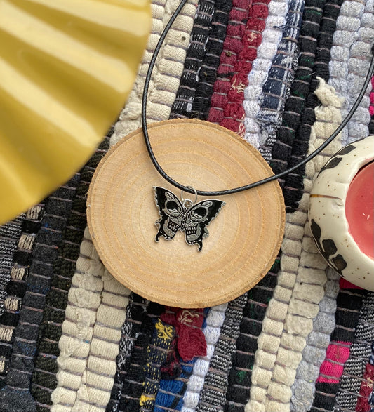 Butterfly Skull Necklace