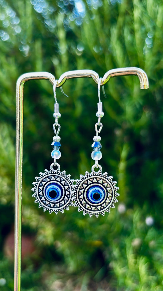 Evil Eye Opalite Earrings