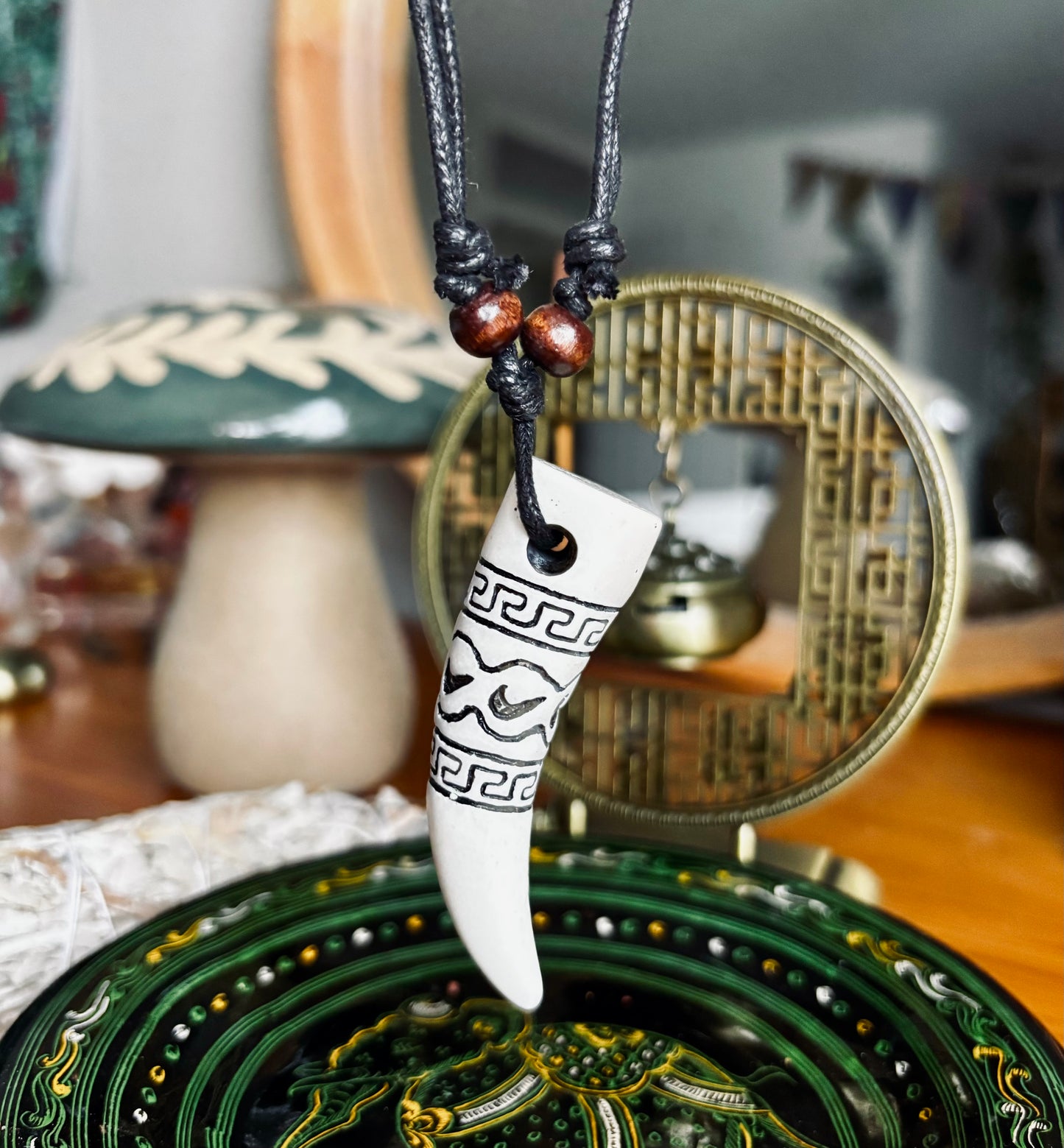 Tribal Design Tooth Necklace