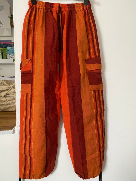 Cotton Striped Trousers