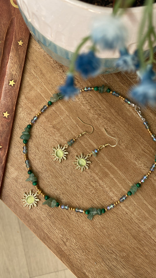 Golden Malachite Aventurine Sun