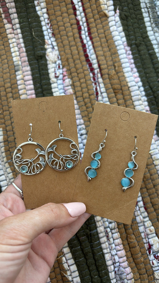 Blue Spiral Bead
