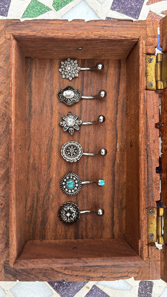 Surgical Steel Belly Bars 🌀