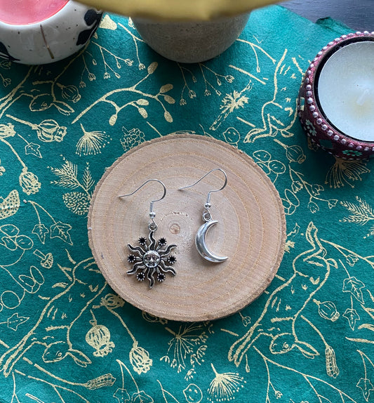 Sun And Moon Earrings