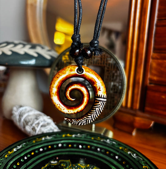Wooden Spiral Necklace