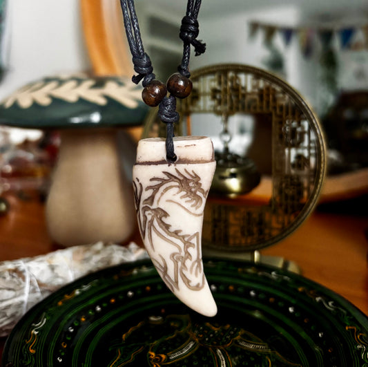 Dragon Design Tooth Necklace