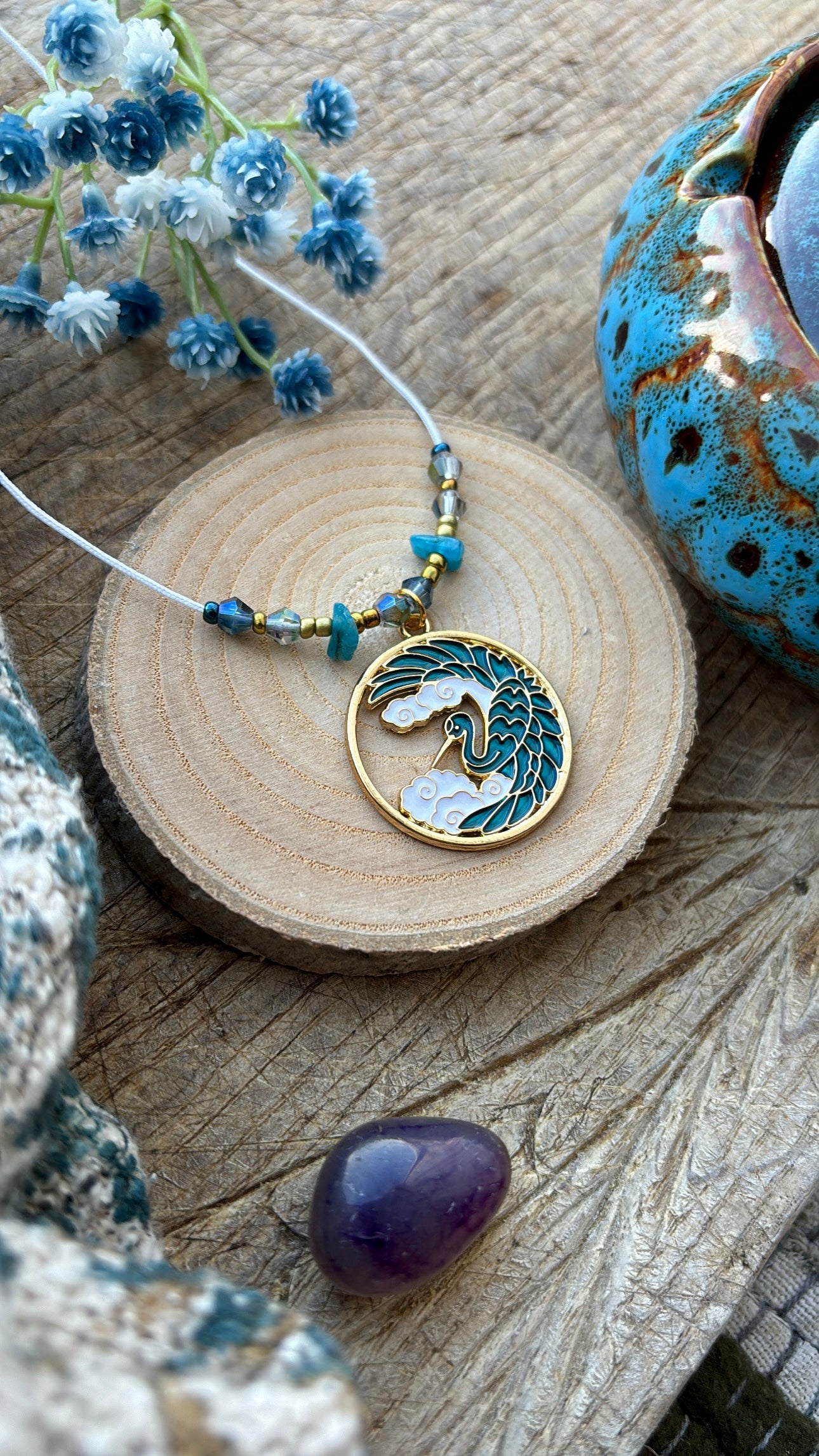 Turquoise Crane Set