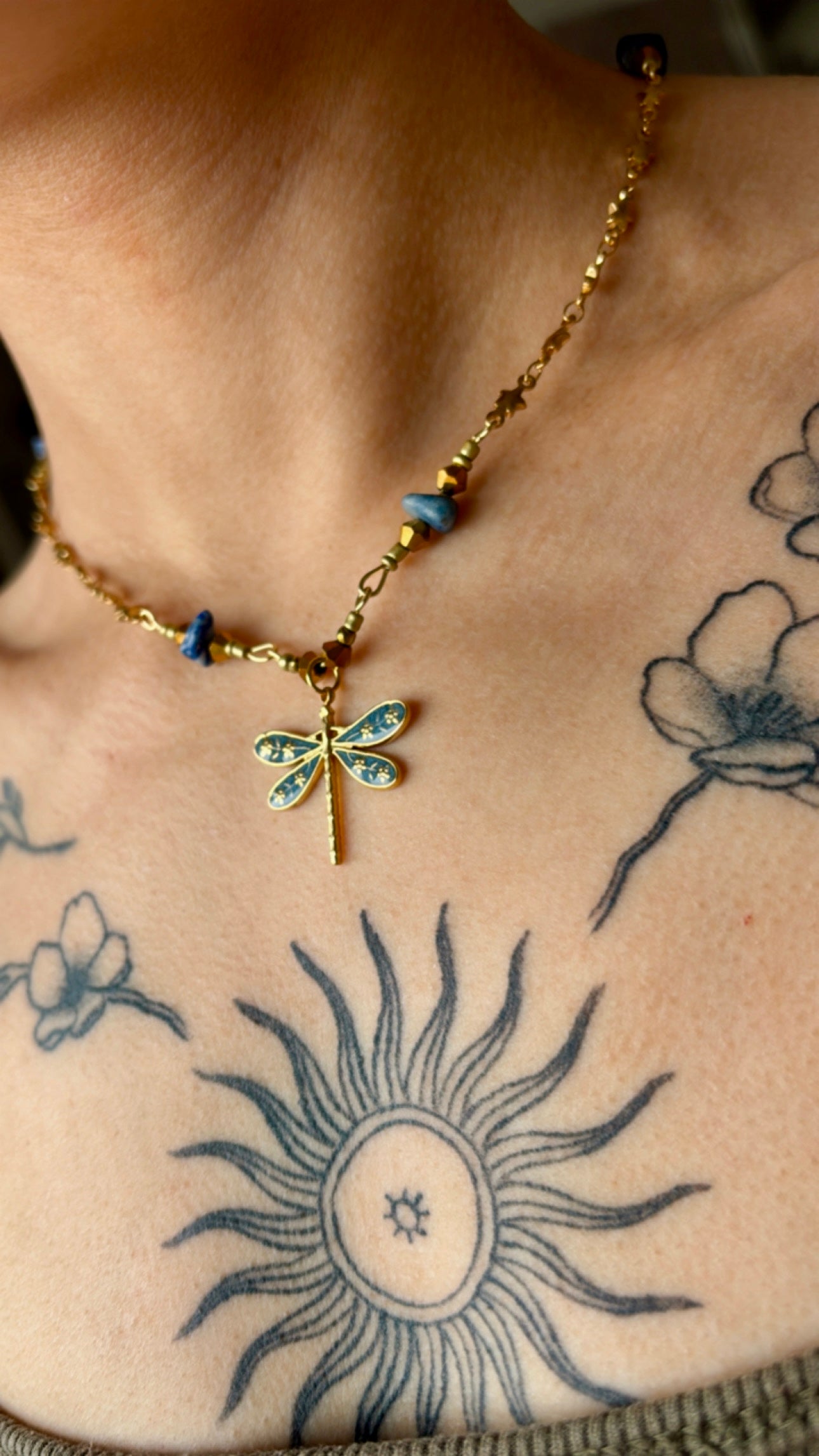 Blue Sodalite Dragonfly