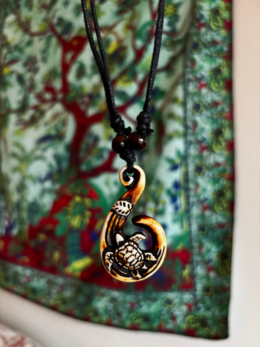 Turtle Wooden Necklace