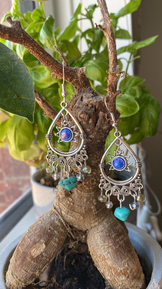 Turquoise Sun Spiral