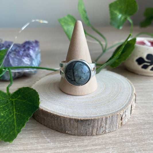 Grey Agate Men’s Ring
