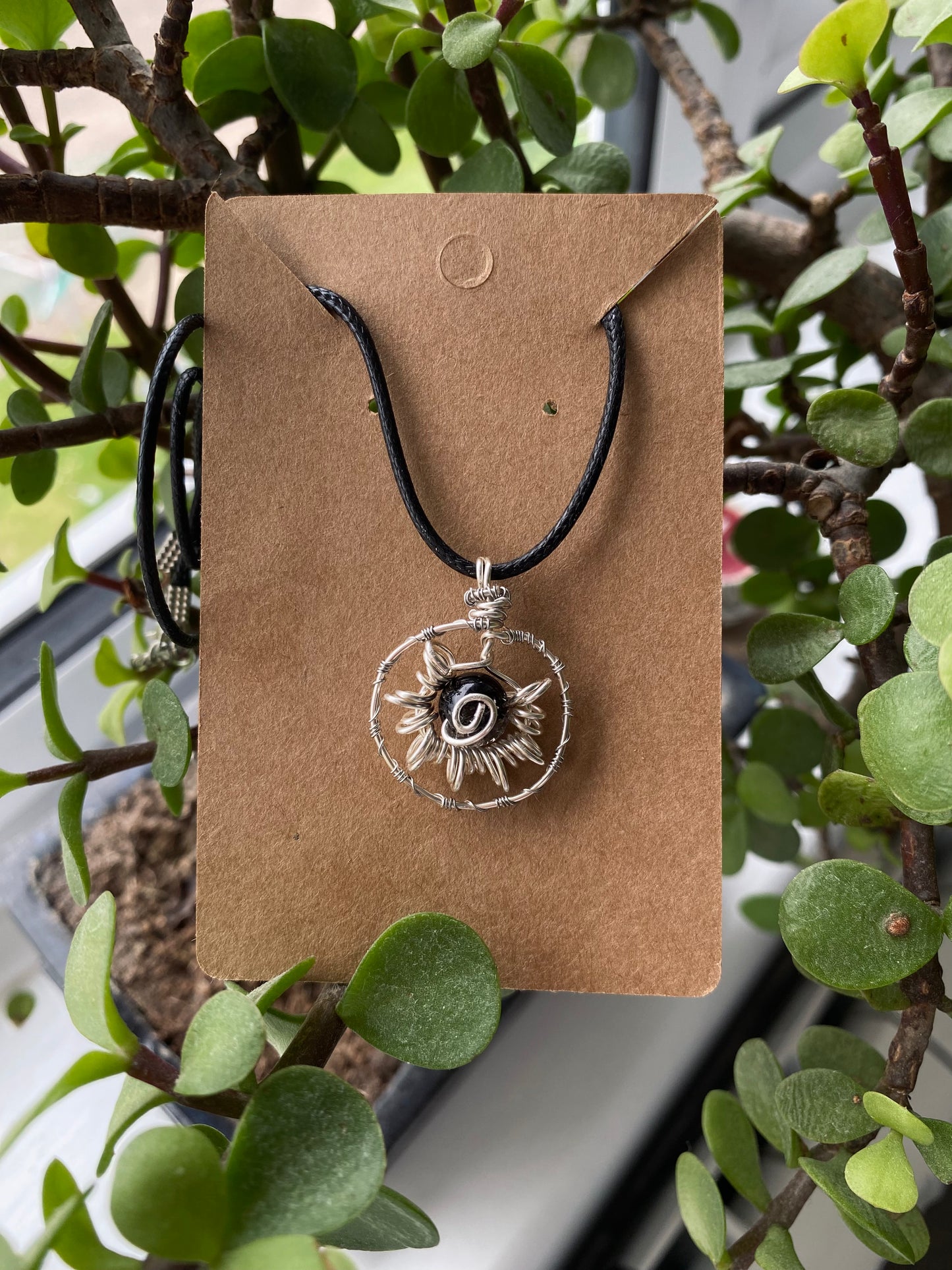 Wire Wrapped Black Sun