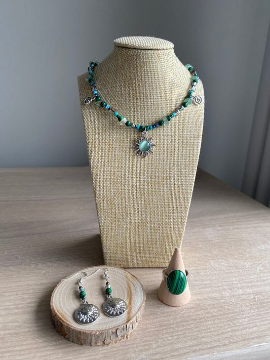 Malachite Adventurine Sage Sun