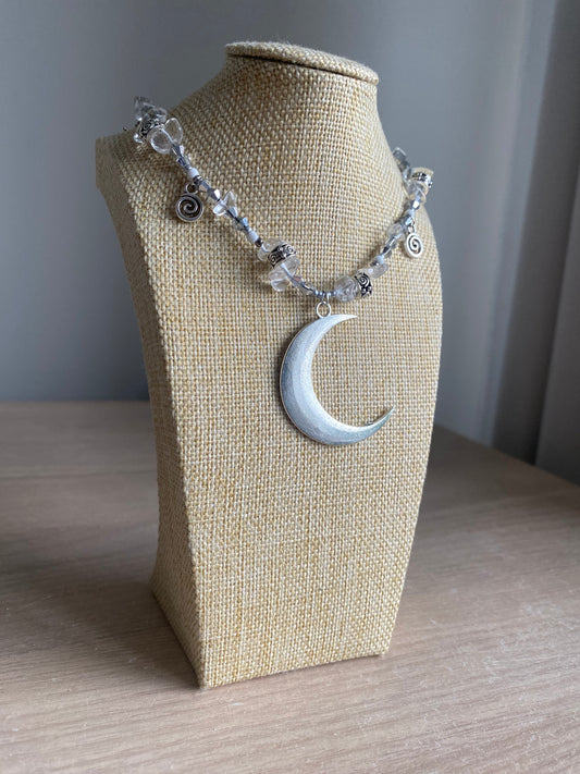 Clear Quartz Crystal Moon