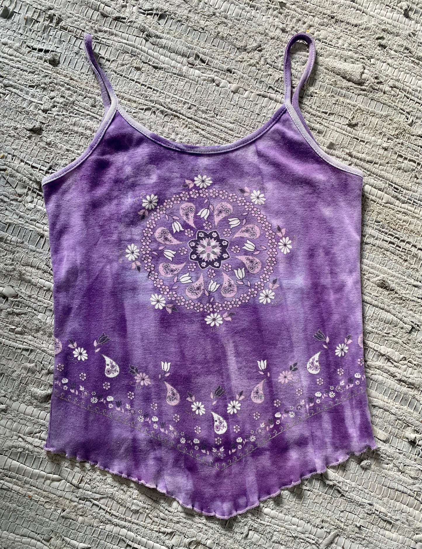 Purple Tye Dye Cotton Corset