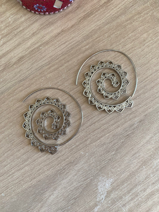 Tibetan Silver Hoops