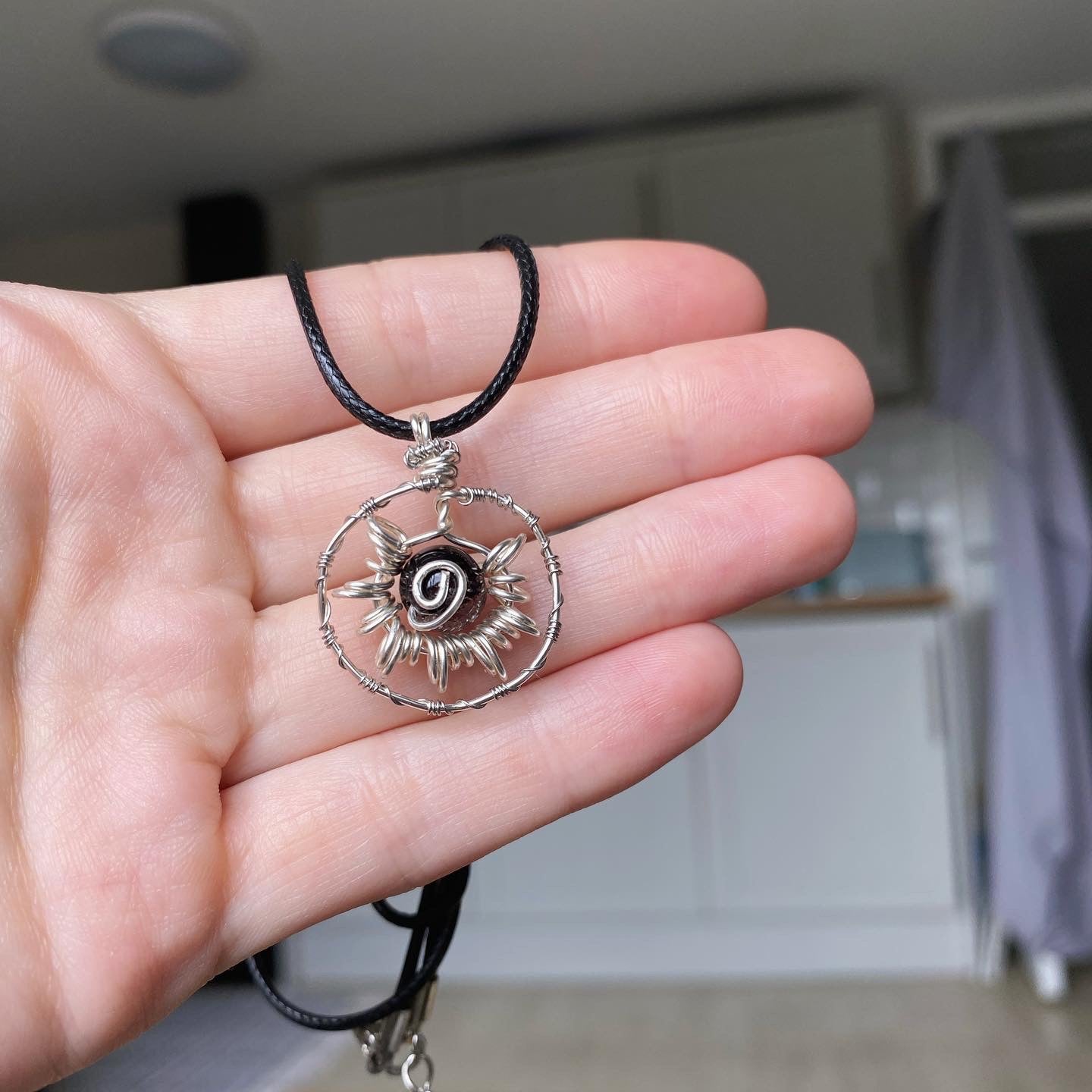 Wire Wrapped Black Sun
